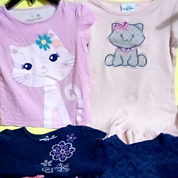 Pink cat girls clothes 2T top pants bundle - Picture 1 of 7